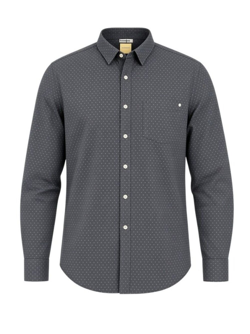 G.H. Bass & Co. Mens Navy Small Star Print Long Sleeve Button-Up Shirt L